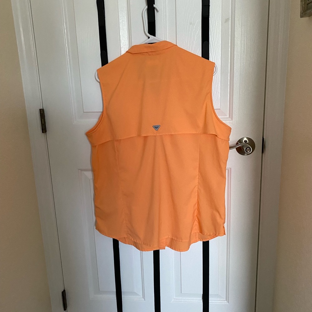 2 Columbia Tamiami Sleeveless Blouses, XXL, melon and lavender